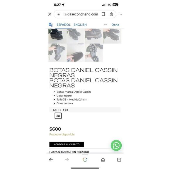 Daniel Cassin Black High Top Boots Women’s High End International Designer 6.5 - Picture 8 of 8